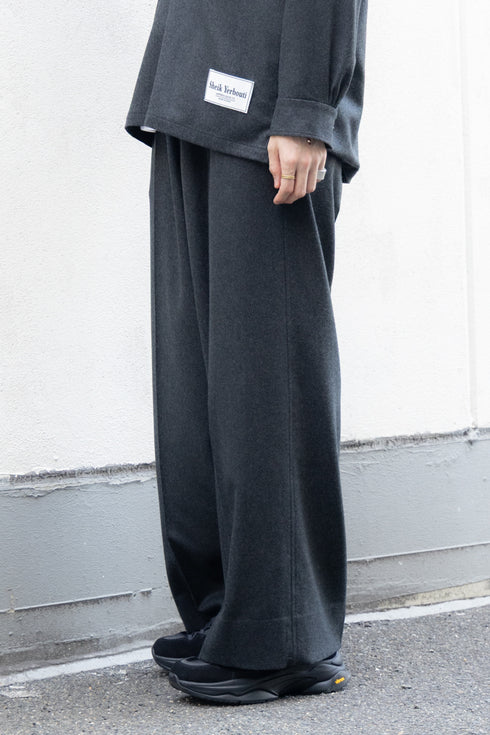 【SHEIK YERBOUTI】"SUPER120'S WOOL FRANNEL EASY TROUSERS"